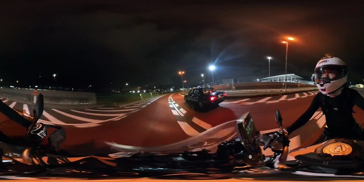 【大阪・関西万博2025】夜の万博会場周辺をバイクで走行！〈360°映像〉9月30日19:23のリアルな夜景ツーリング [Osaka Kansai Expo 2025] Ride a motorcycle around the Expo site at night! Realistic night view touring at 7:23 PM on September 30th