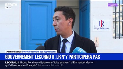 Deuxième gouvernement de Sébastien Lecornu: LR n'y participera pas