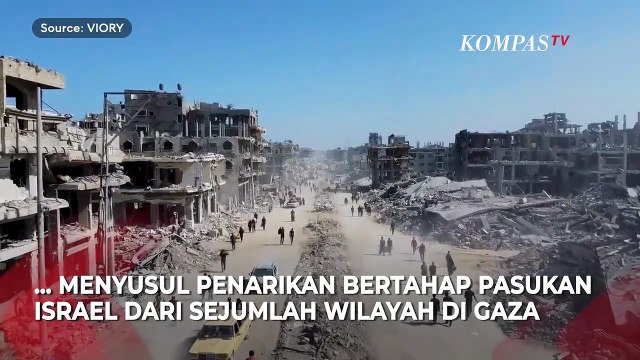 Hancur! Gambar Udara Kondisi Gaza usai Gencatan Senjata Hamas-Israel