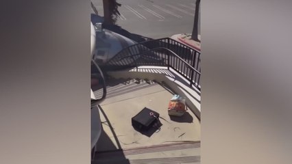 Chaos in California: Helicopter crashes just meters from sunbathers on Huntington Beach