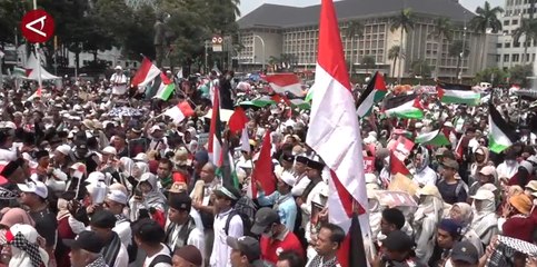 Aksi bela Palestina di Monas, ingin RI kawal gencatan senjata di Gaza