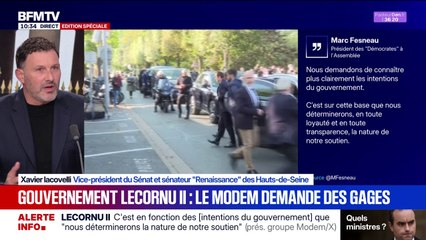 "Le plus dur, ce n'est pas de constituer un gouvernement, c'est qu'il dure plus de 14 heures", estime Xavier Iacovelli, vice-président du Sénat et sénateur Renaissance