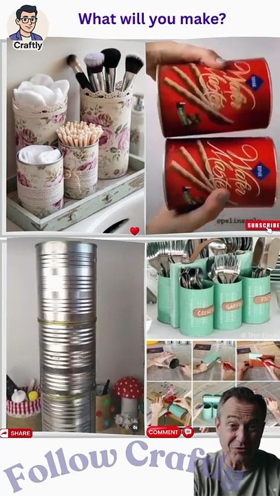 Who knew old fruit tins could look this classy? From everyday scraps to stylish décor — these transformations prove creativity has no limits! Watch till the end for the glow-up that feels straight out of a luxury magazine. ✨  Reacts | DIY videos | crafts