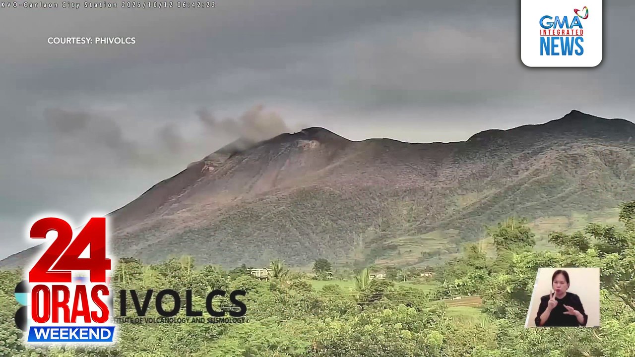 Kanlaon nagbuga ng usok at abo; Bulusan nagtala ng 72 volcanic quakes | 24 Oras Weekendnd
