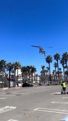 Las impactantes imágenes del accidente de helicóptero en Huntington Beach
