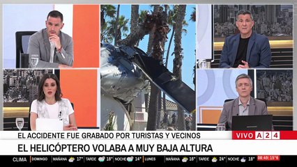 Impactante accidente en California: un helicóptero se estrelló en una avenida