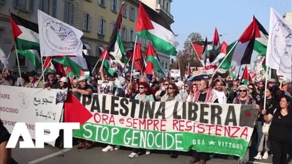 "Nobody Dies Under Bombs Anymore": Pro-Palestine Protesters Rally in Milan Amid Gaza Ceasefire | APT