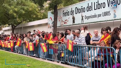 Miles de españoles se concentran en Madrid para asistir al desfile del Día de la Hispanidad