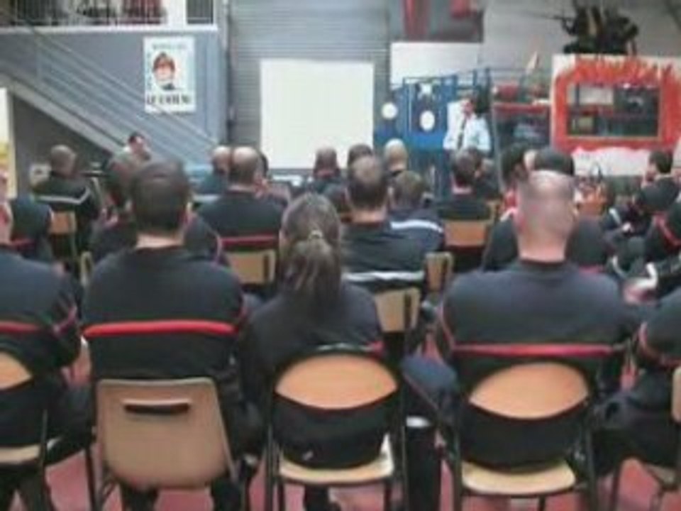 Manoeuvre pompiers et gendarmerie Le Cateau