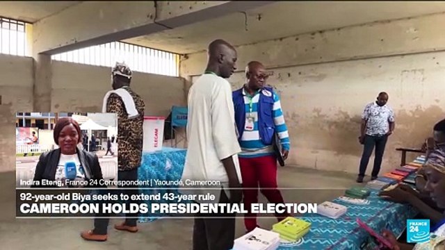 Cameroon holds presidential elections with incumbent Biya poised for 8th term