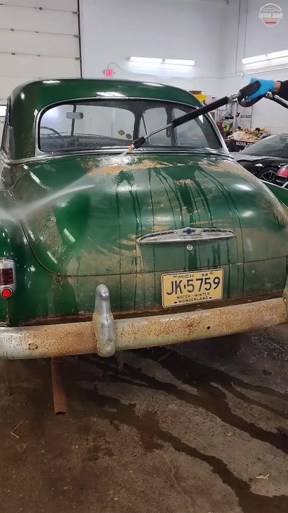 First Wash in 48 YEARS! 🚘💕 #BarnFind #ChevyDeluxe #ASMR #Detailing #Satisfying #DetailDane