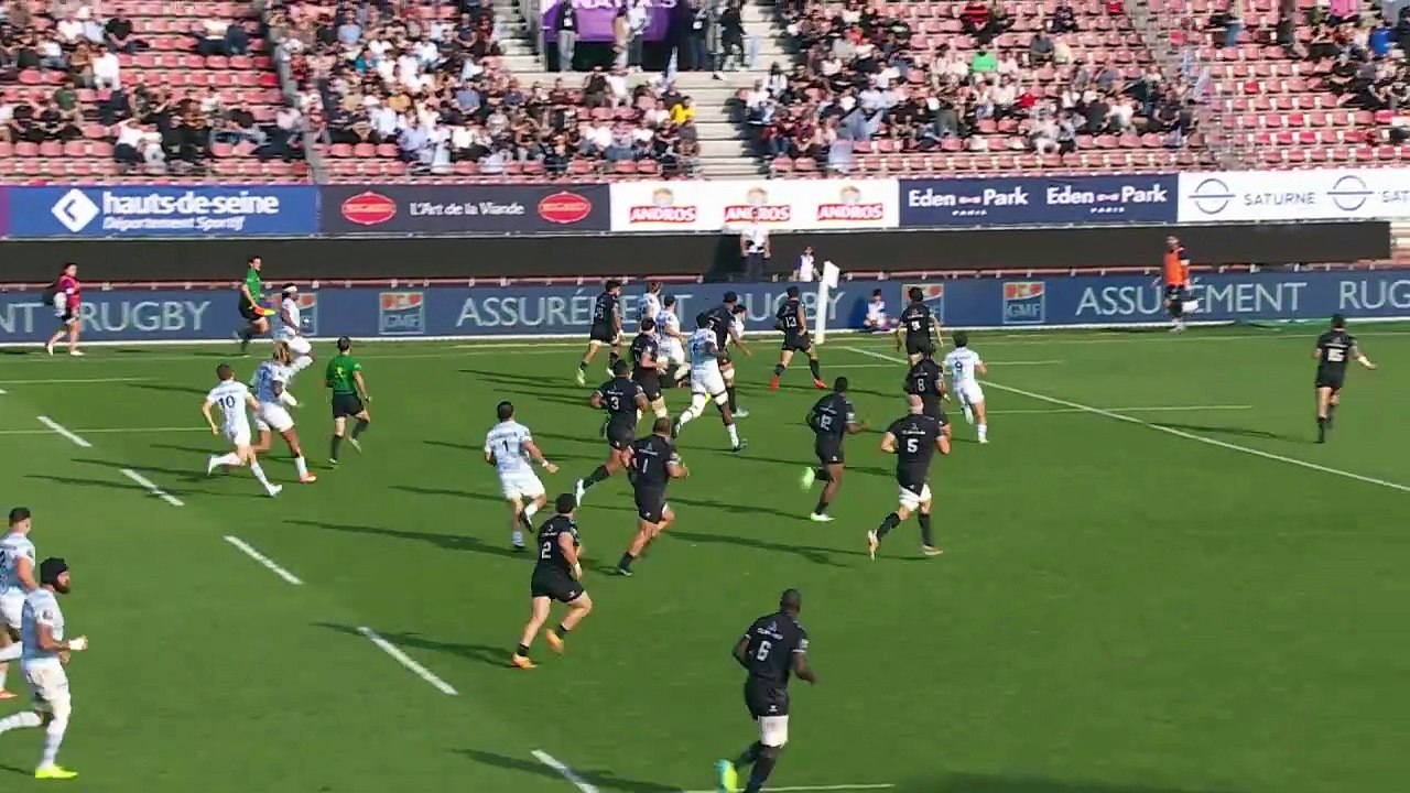 TOP 14 - Essai de Wilfried HULLEU (R92) - Racing 92 - Montpellier Hérault Rugby