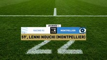TOP 14 - Essai de Lenni NOUCHI (MHR) - Racing 92 - Montpellier Hérault Rugby