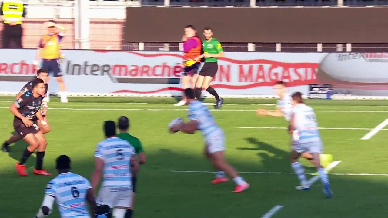 TOP 14 - Essai de Wilfried HULLEU 2 (R92) - Racing 92 - Montpellier Hérault Rugby