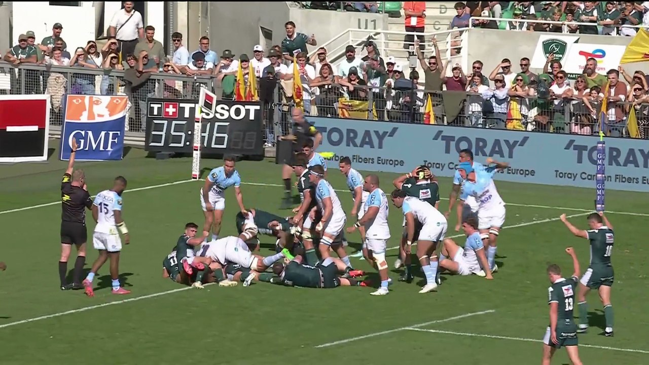 TOP 14 - Essai de Lucas REY (SP) - Section Paloise - Aviron Bayonnais