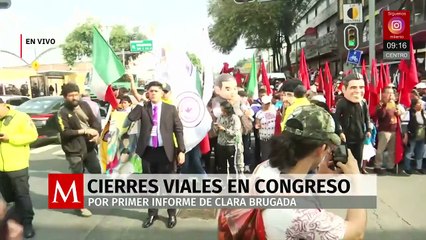 Cierran calles cercanas al Congreso por primer informe de Clara Brugada