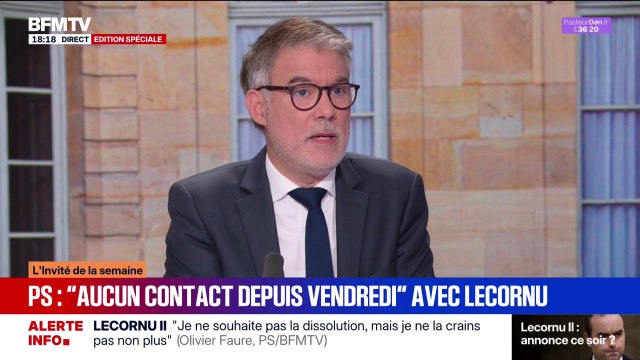 Futur gouvernement de Sébastien Lecornu: Olivier Faure (PS) indique qu'il n'y aura pas de ministres socialistes dans le gouvernement et si c'est le cas, ils seront exclus du parti