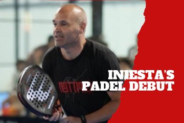 Andrés Iniesta trades the ball for a Padel in Dubai debut