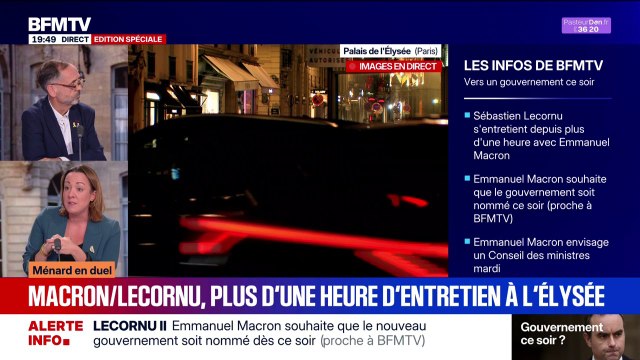 Le Premier ministre Sébastien Lecornu est à l'Élysée depuis plus d'une heure pour s'entretenir avec Emmanuel Macron