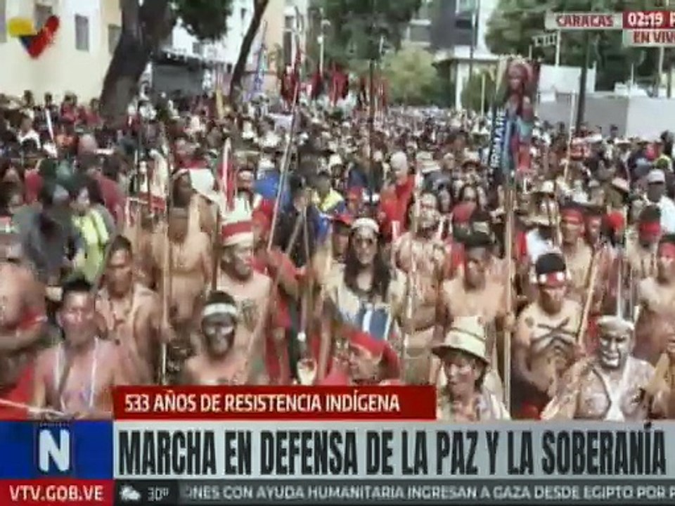 Pueblos originarios marchan en conmemoración a los 533 años de Resistencia Indígena