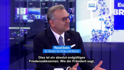Gaza-Abkommen schafft Frieden in Nahost, sagt hochrangiger Trump-Berater Massad Boulos