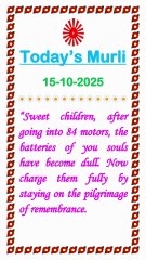 🇲🇰 Today’s Murli 15 October 2025 English| Today Murli in Male Voice |BRAHMA KUMARIS Murli in English