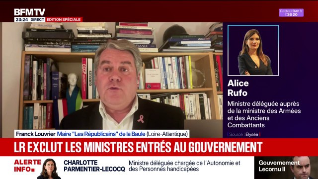 Membres LR dans le gouvernement de Sébastien Lecornu: Il ne faut pas parler de trahison , explique Franck Louvrier, maire LR de la Baule