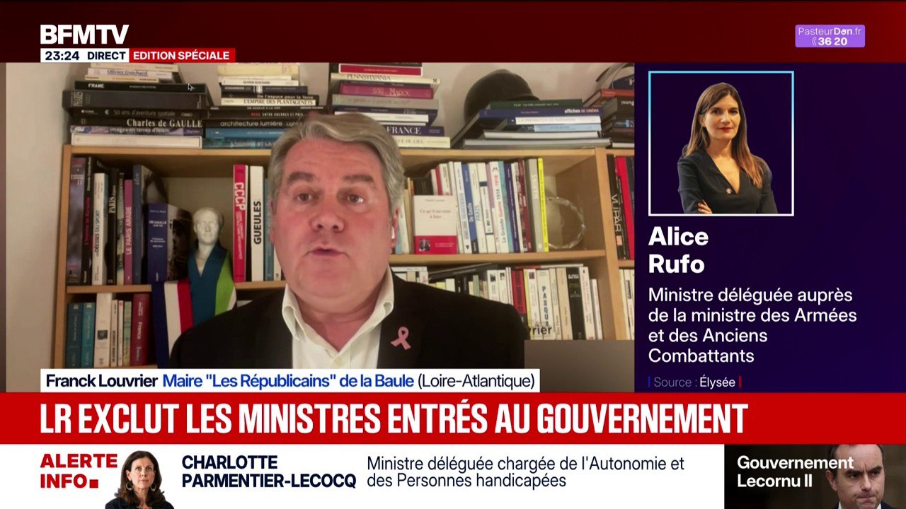 Membres LR dans le gouvernement de Sébastien Lecornu: "Il ne faut pas parler de trahison", explique Franck Louvrier, maire LR de la Baule