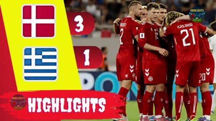 Denmark 3-1 Greece - Spectacular Goals & Match Highlights