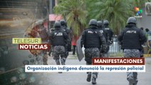 Fuerzas policiales ecuatorianas reprimieron marcha indígena en el Día 21 del Paro Nacional