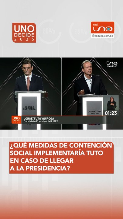 Tuto Quiroga explica sus medidas de contención social y cómo planea apoyar a la población en caso de llegar a la presidencia.
