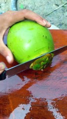 "Watch Me Slice The Green Coconut Differently! You Won't Believe The Result!"
