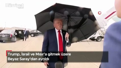 Trump, İsrail ve Mısır'a gitmek üzere Beyaz Saray'dan ayrıldı