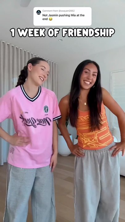 1 week vs 1 year of friendship 💕🤣