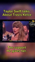 “Taylor Swift talks about Travis Kelce. 🤩