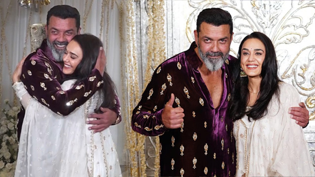 Bobby Deol Hugs Preity Zinta In Manish Malhotra Diwali Party Video, Fans Emotional For Soldier Jodi