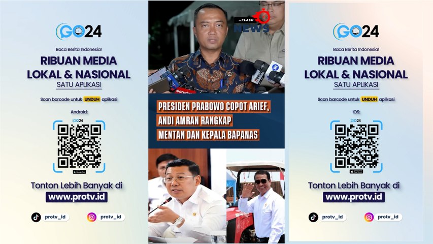 Presiden Prabowo Copot Arief, Andi Amran Rangkap Kepala Bapanas