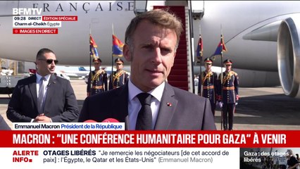 Emmanuel Macron souhaite que les "Palestiniens aient leur part dans la gouvernance de Gaza"