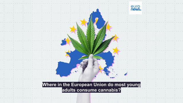 Where in the EU do most young adults consume cannabis?