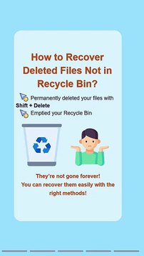 3 Ways to Recover Deleted Files Not in Recycle Bin!