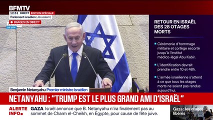 "Nous allons faire cette paix" à Gaza, assure Benjamin Netanyahu