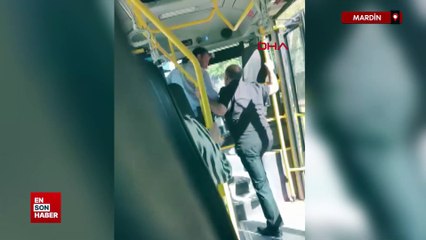 Mardin'de minibüs şoförü ie yolcunun 'durak' kavgası