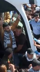 Los liberados palestinos llegan a Cisjordania