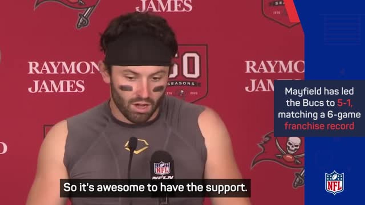 Baker Mayfield quizzed on MVP hype: 'We're just...