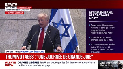 "Ce n'est pas que la fin d'une guerre, c'est la fin d'une ère de terreur et de mort", estime Donald Trump
