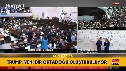 İsrail Meclisi'nde Trump'a protesto