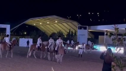 Cavalli e caroselli allo spettacolo di chiusura delle gare di equitazione del Longines Global Champions Tour