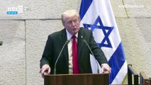 Dos diputados israelíes interrumpen el discurso de Trump en la Knesset al grito de 