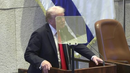 Le discours de Trump à la Knesset interrompu par l'expulsion d'un député israélien