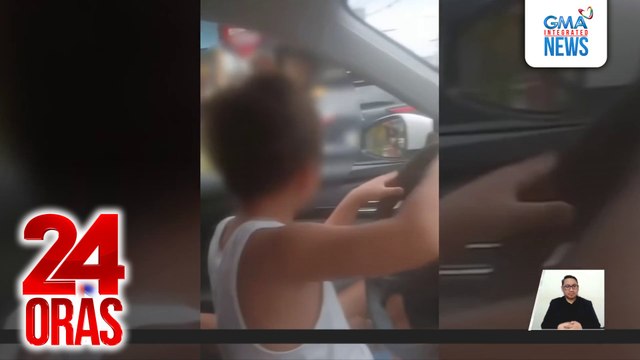 Lisensya ng driver na pinagmaniobra ng manibela ang kandong na bata, sinuspinde ng 90 araw | 24 Oras